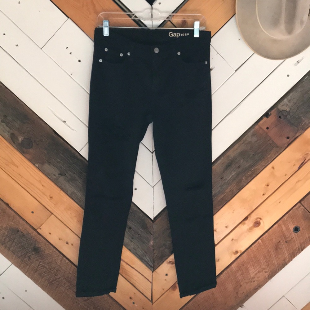Black Distressed Gap Jeans